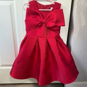 Rare Editions Red Pleated Fit and Flare Dress